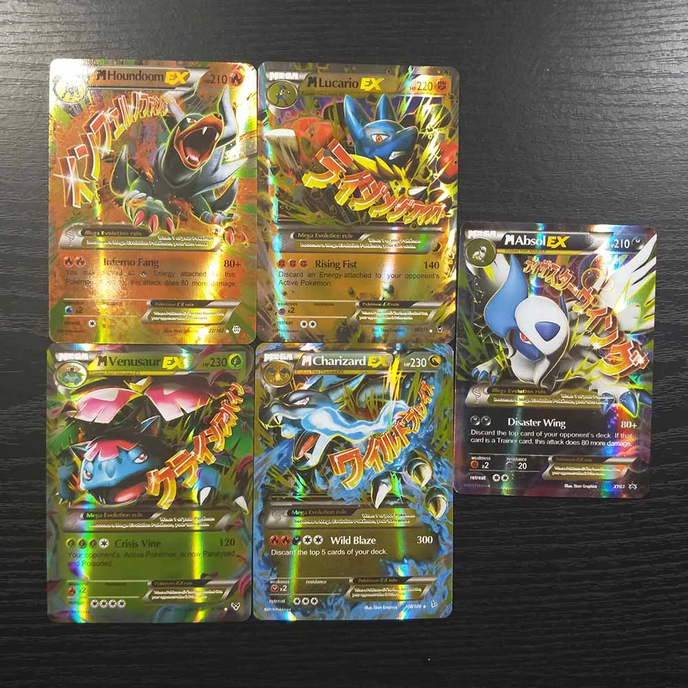 Cadeau Enfants 195GX+80EX+25M Pokemon flash cards original 300GX